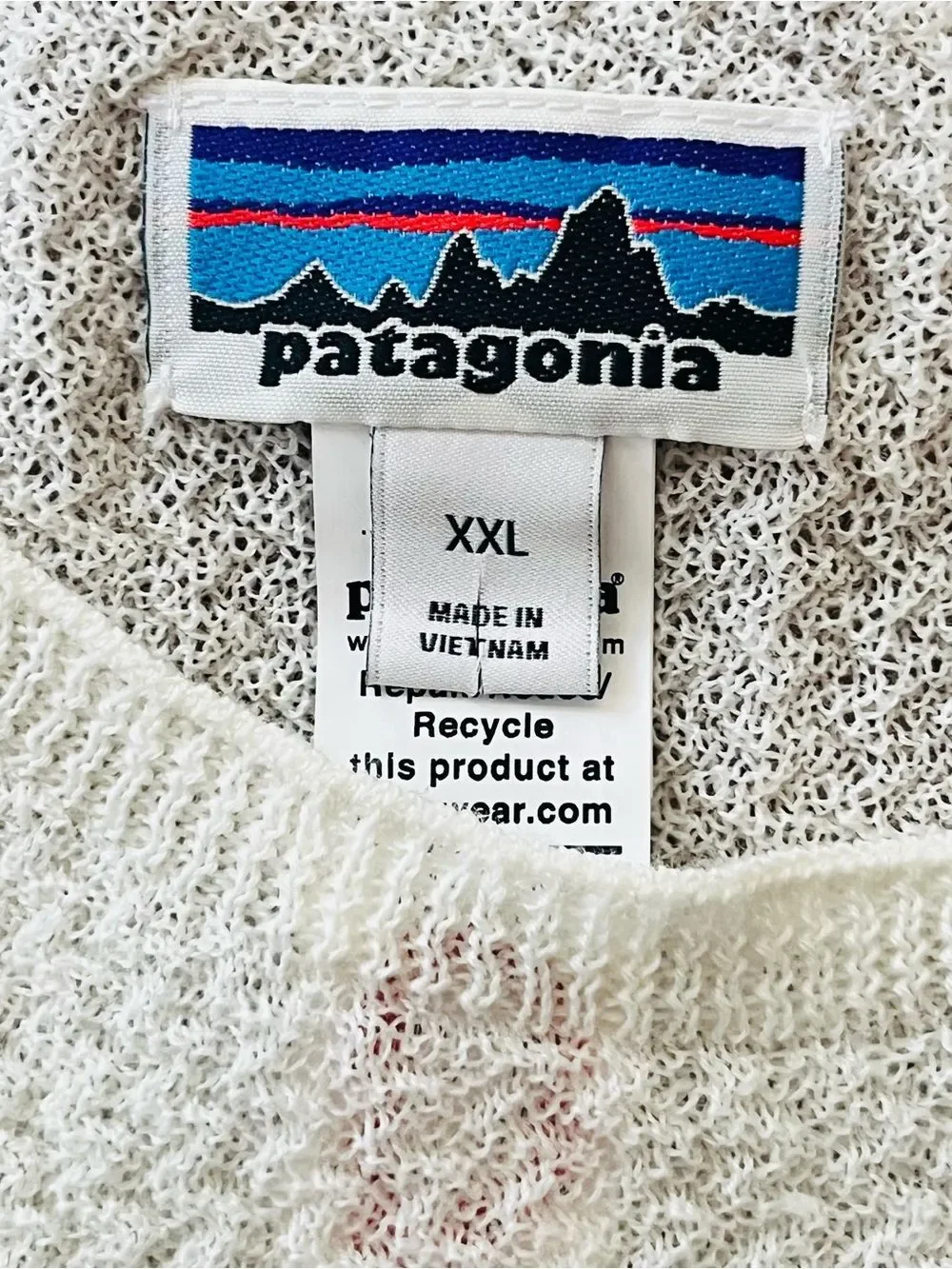 Patagonia Cream Capilene Air Crew Merino Wool Base Layer NWOT Size XXL
